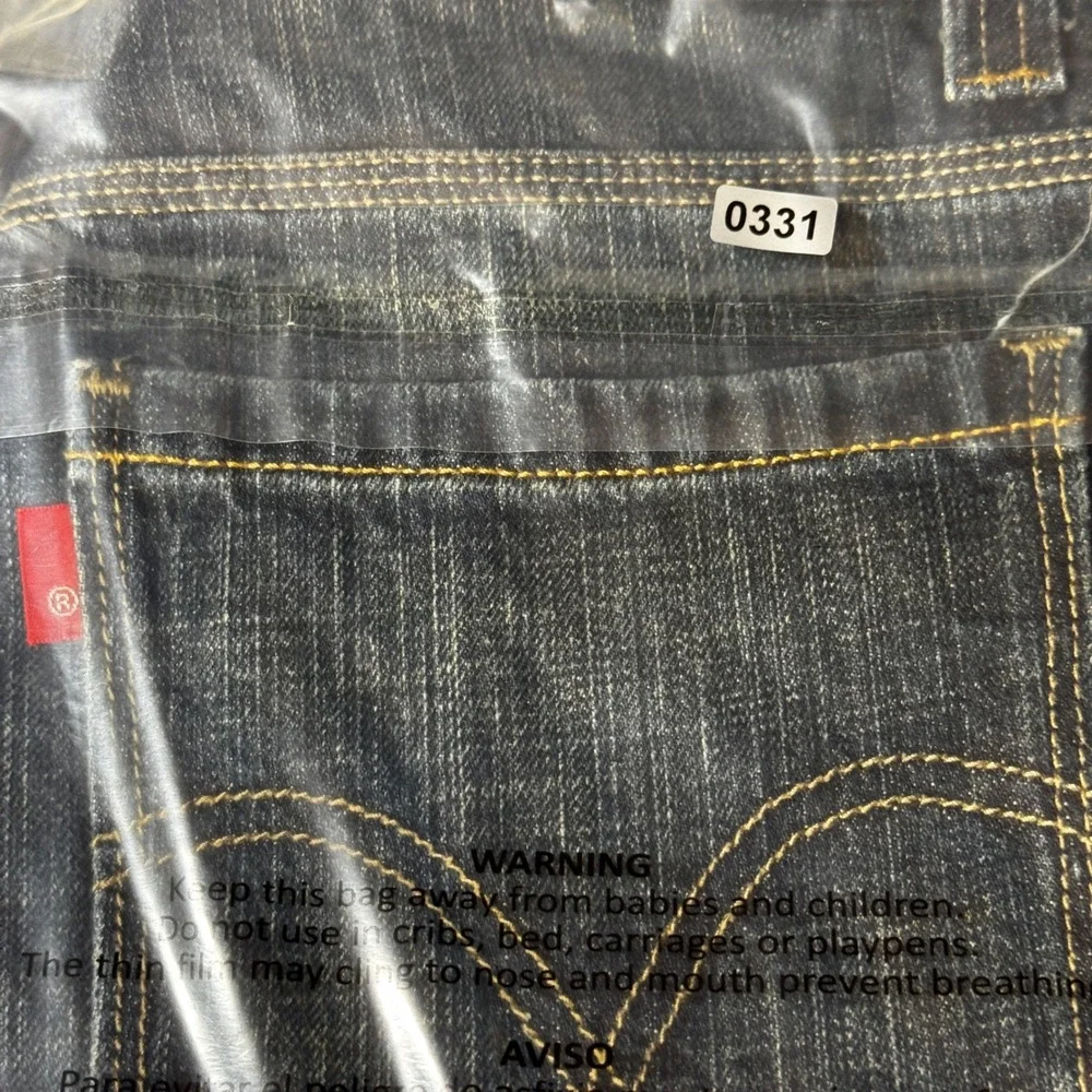 Levi's Boys Carpenter Denim Shorts Dark Wash Blue Size 16 Hammer Loop Utility